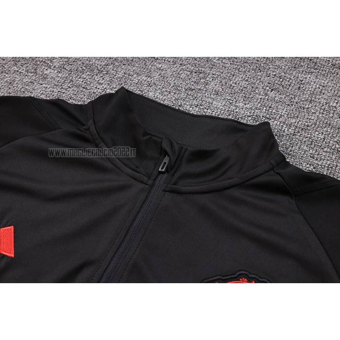 Tuta da Track de Felpa del Manchester United Bambino 2023-2024 Nero